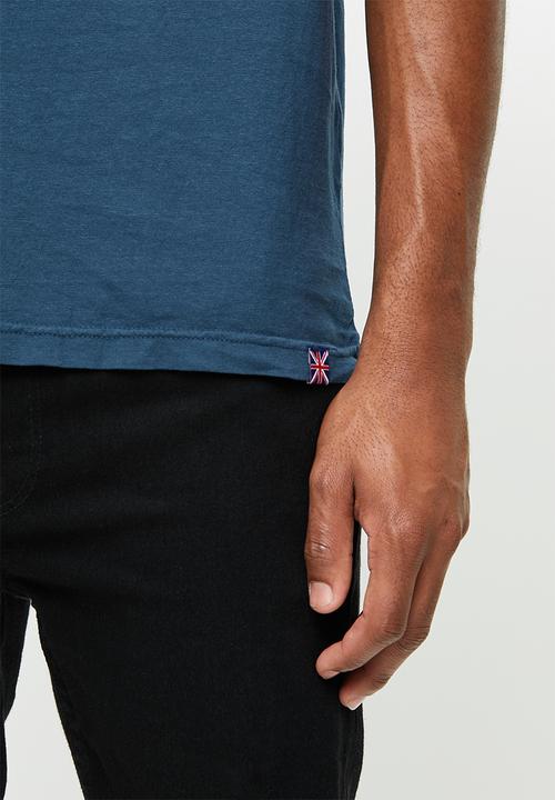 Lonsdale - Garment dye crew neck tee - navy