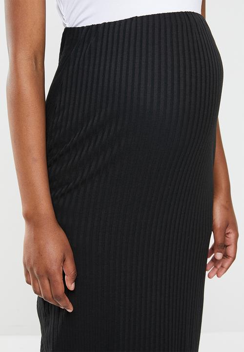 Superbalist - Maternity ribbed pencil skirt - black