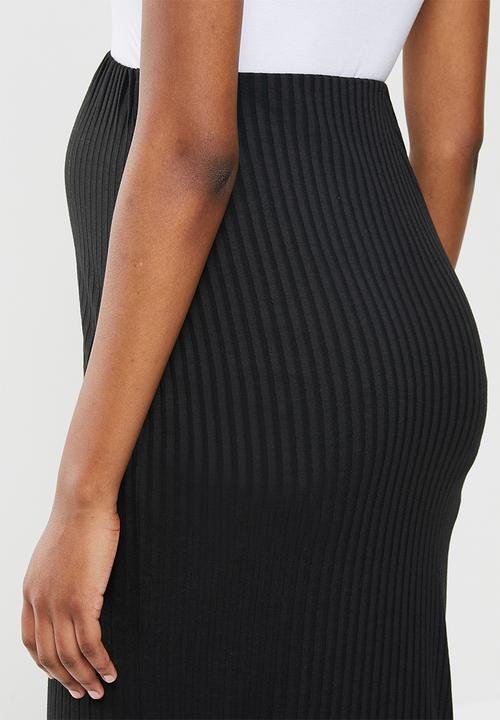 Superbalist - Maternity ribbed pencil skirt - black