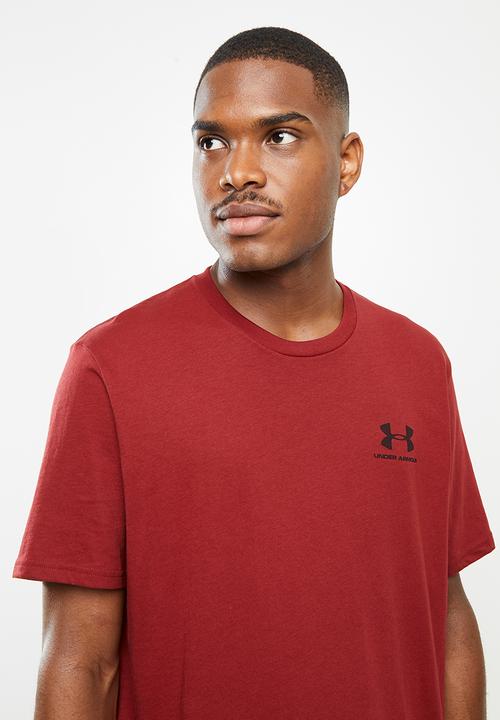 Under Armour - Sportstyle left short sleeve chest - red