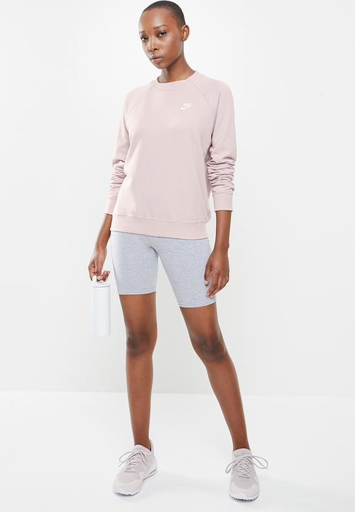 Nike - Nike sportswear essential crew fleece top - dusty pink 