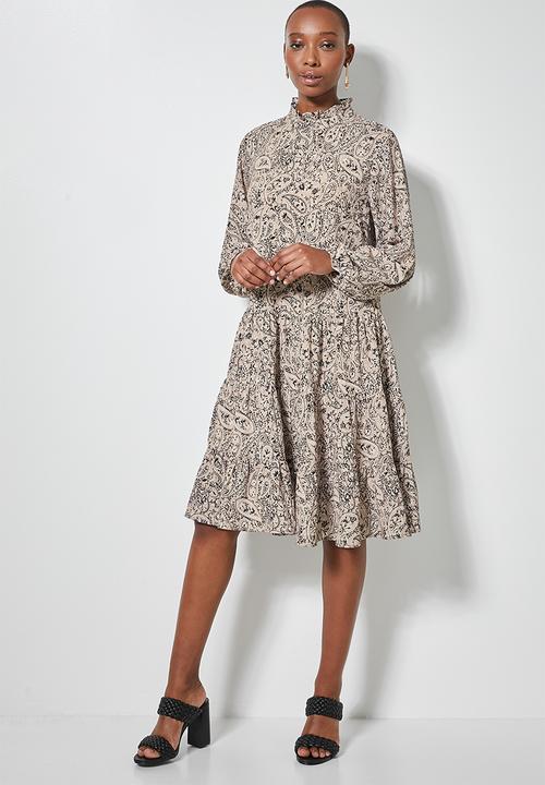 Superbalist - Pie crust tiered dress - neutral 