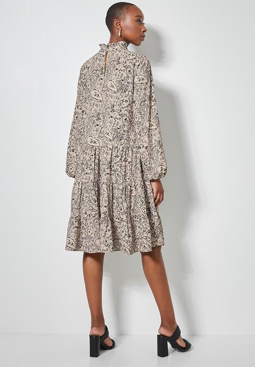 Superbalist - Pie crust tiered dress - neutral 