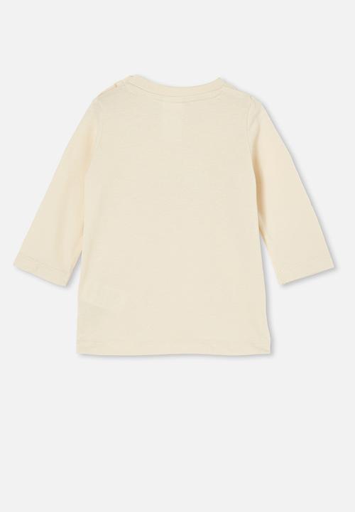 Cotton On - Jamie long sleeve tee - dark vanilla/peace love tacos