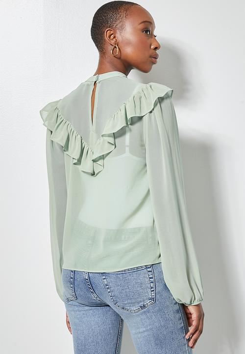 Superbalist - Femme ruffle blouse - sage