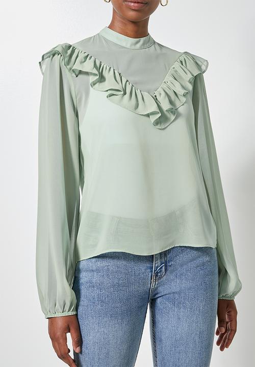 Superbalist - Femme ruffle blouse - sage
