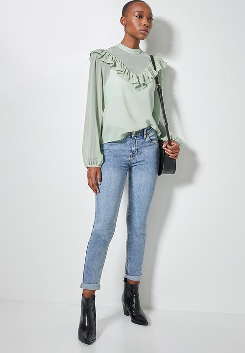 Superbalist - Femme ruffle blouse - sage
