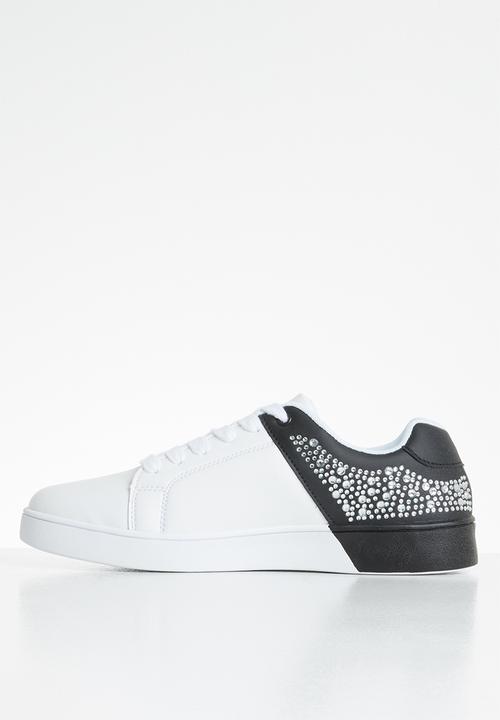 SISSY BOY - Splitting colour sneaker - white & black