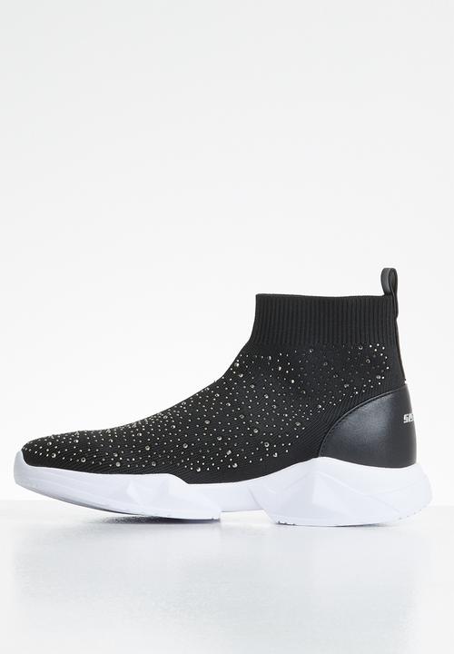 SISSY BOY - Spaced out sock boot - black