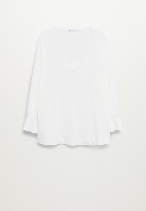 Violeta by Mango - Plus blouse sabrina - white