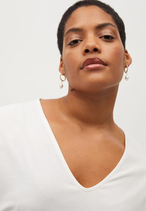 Violeta by Mango - Plus blouse sabrina - white