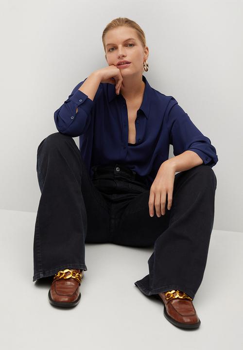 Violeta by Mango - Plus blouse laurel - navy