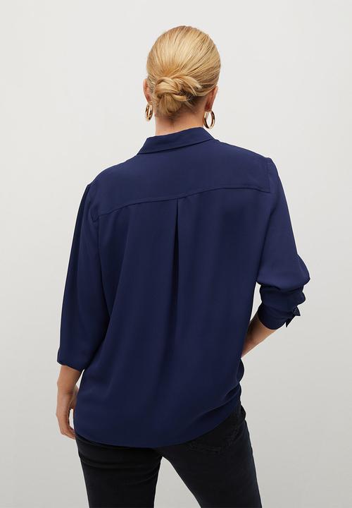 Violeta by Mango - Plus blouse laurel - navy