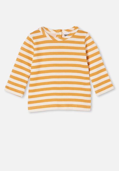 Cotton On - Lenny long sleeve top - hannah stripe vintage honey/vanilla