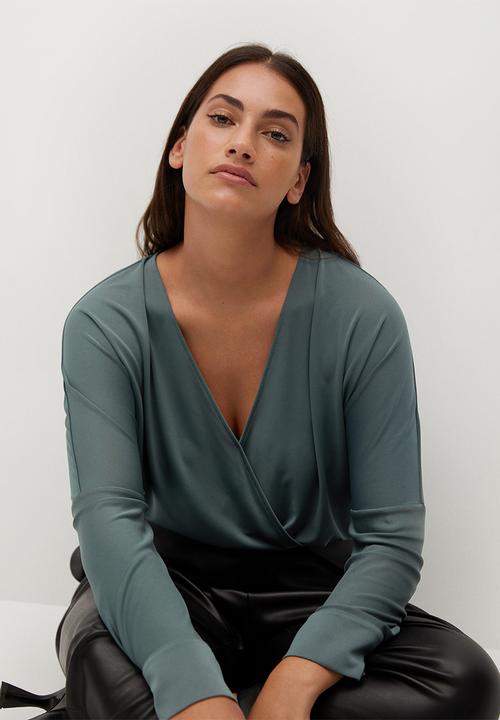 Violeta by Mango - Plus blouse - green