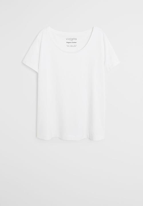 Violeta by Mango - Plus T-shirt basi - white