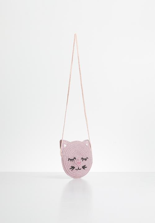 Cotton On - Raffia kitty jayme critter bag - purple