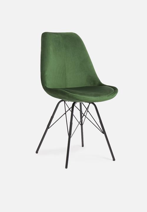 Sixth Floor - Finch upholstered dining chair - forest green