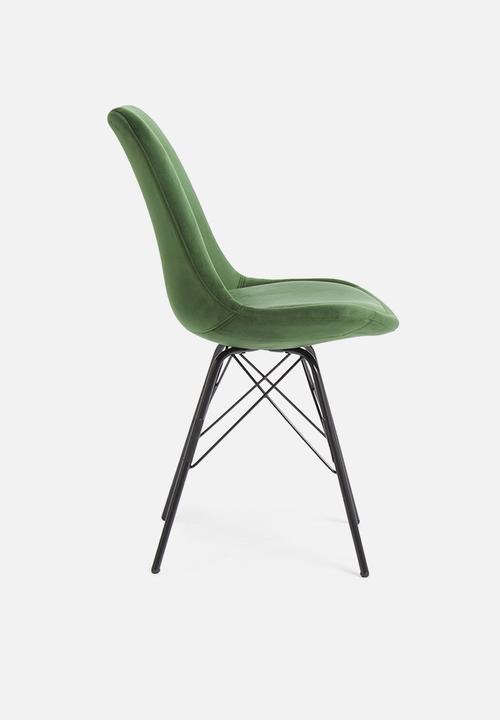 Sixth Floor - Finch upholstered dining chair - forest green