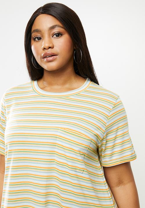 Cotton On - Curve relaxed tee dress - multi 