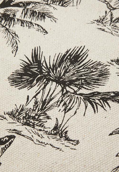 H&S - Palm tree mat - black & white