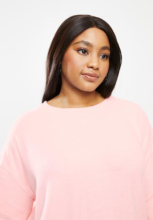 Cotton On - Curve super soft draw cord crew - pink