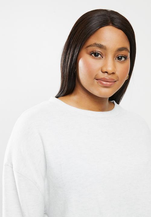 Cotton On - Curve super soft draw cord crew - grey