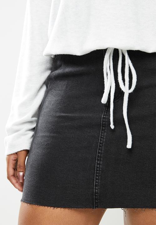Cotton On - Curve super soft draw cord crew - grey