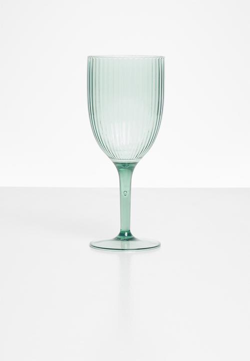 Excellent Houseware - Ridge wine glass set of 4 - blue