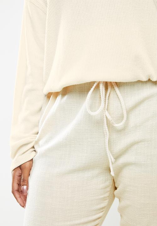 Cotton On - Curve super soft draw cord crew - neutral