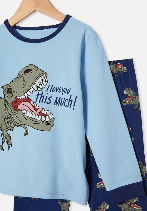 Cotton On - Orlando long sleeve pyjama set - blue