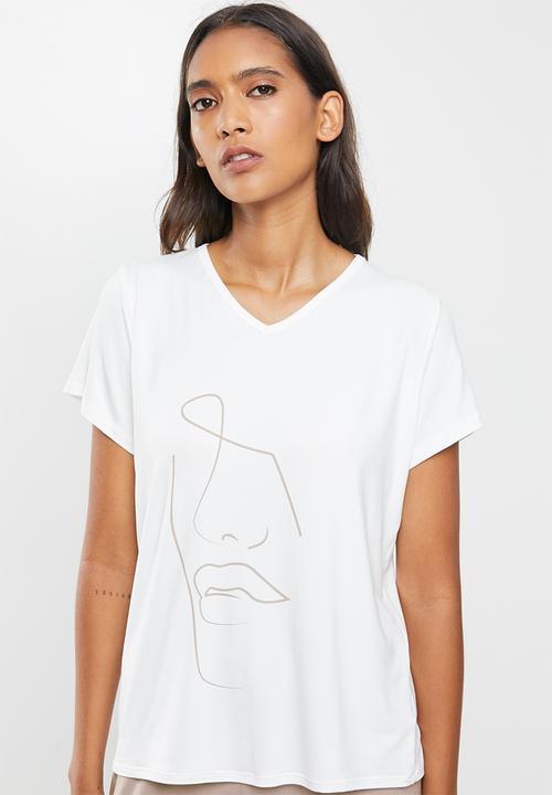 Superbalist - Sleep tee & pants sets - white & brown