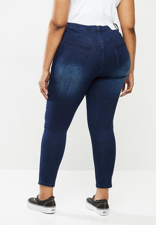 Glamorous - Plus Patent jeans - blue indigo