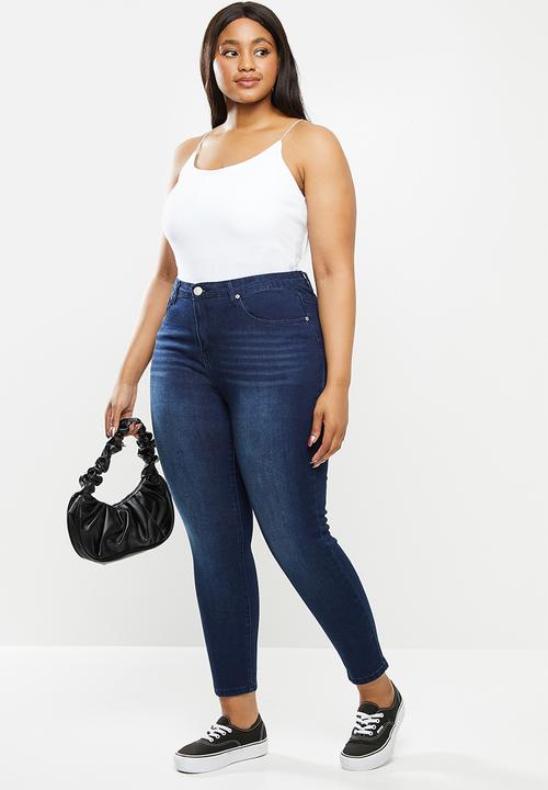 Glamorous - Plus Patent jeans - blue indigo