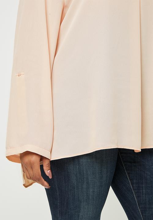 edit Plus - Rolled sleeve  blouse - swan