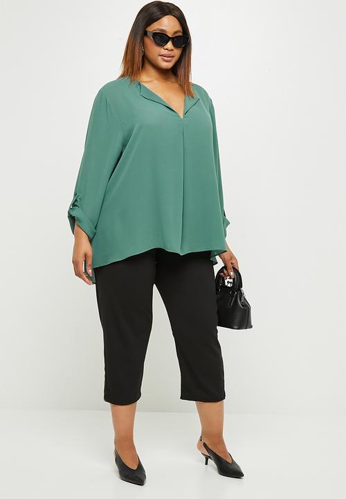 edit Plus - Rolled sleeve  blouse - seapine