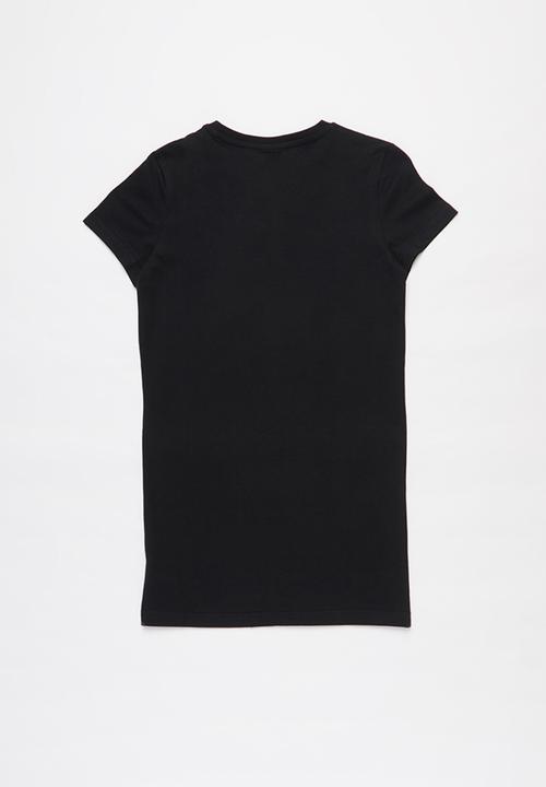 FILA - Mono deckle T-shirt dress - black