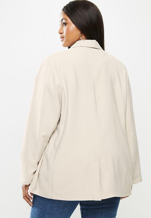 Cotton On - Curve slouchy dad blazer - taupe