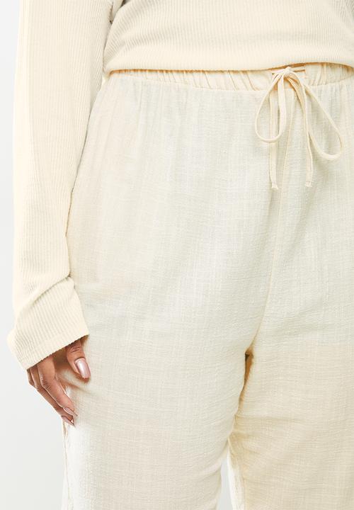 Cotton On - Curve cali pull on pant - beige 
