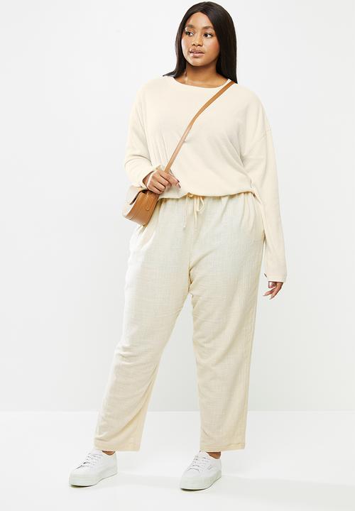 Cotton On - Curve cali pull on pant - beige 