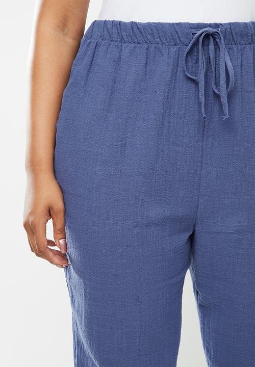 Cotton On - Curve cali pull on pants - blue 