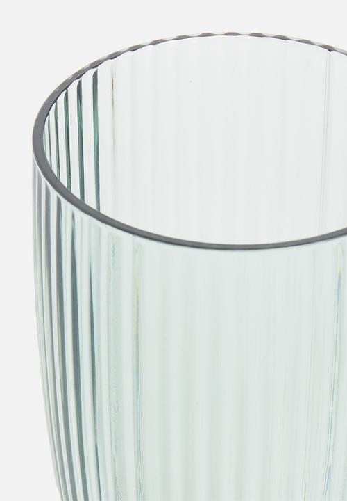 Excellent Houseware - Ridge drinking glass set of 4 - blue