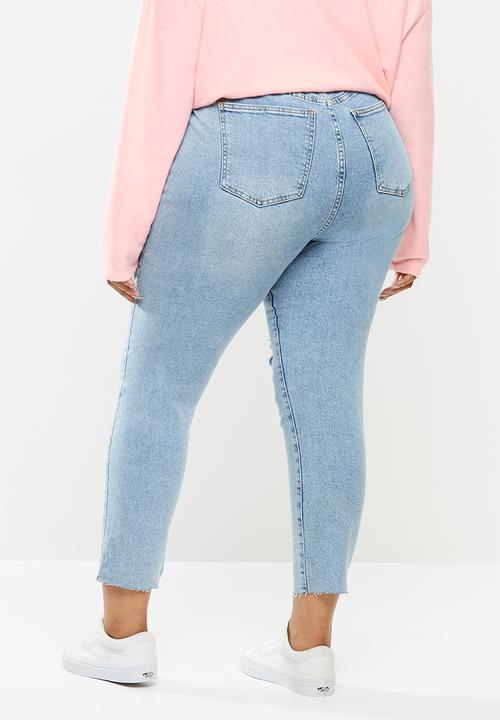 Cotton On - Curve Taylor mom jeans - blue