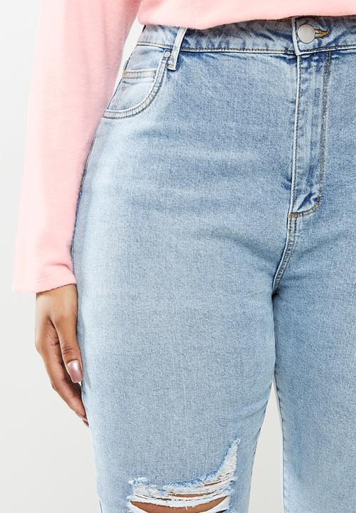 Cotton On - Curve Taylor mom jeans - blue