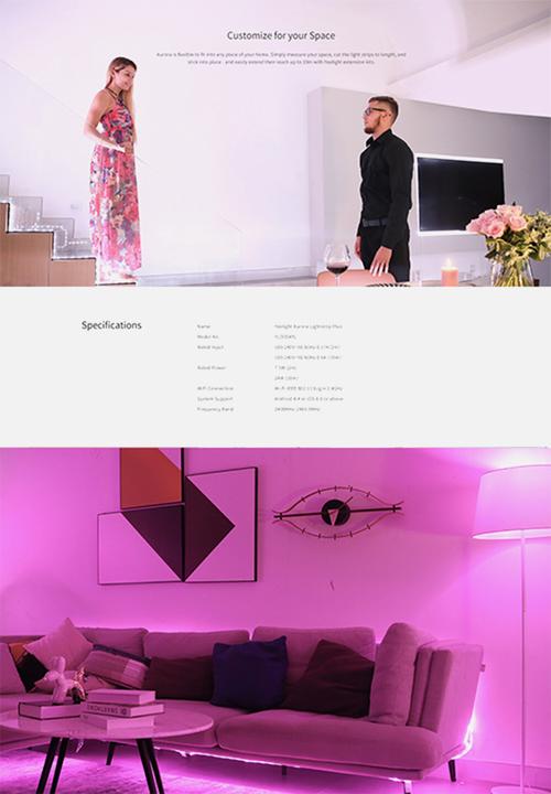 Yeelight - Led aurora lightstrip plus (eu plug) - smart  2m long  expandable