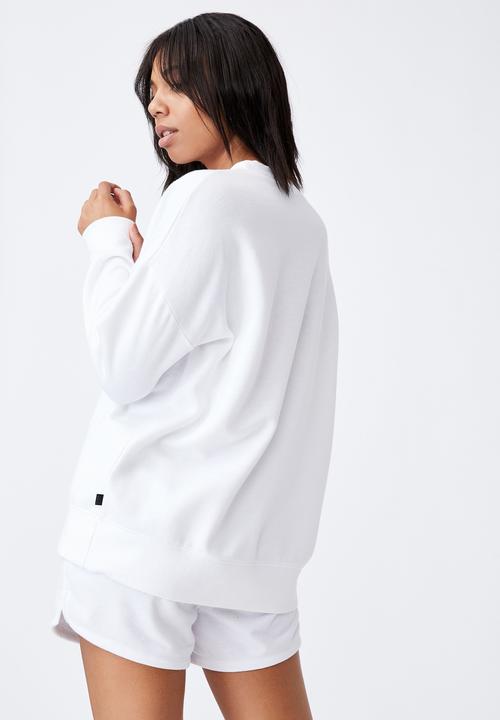 Cotton On - Lifestyle long sleeve crew top - white