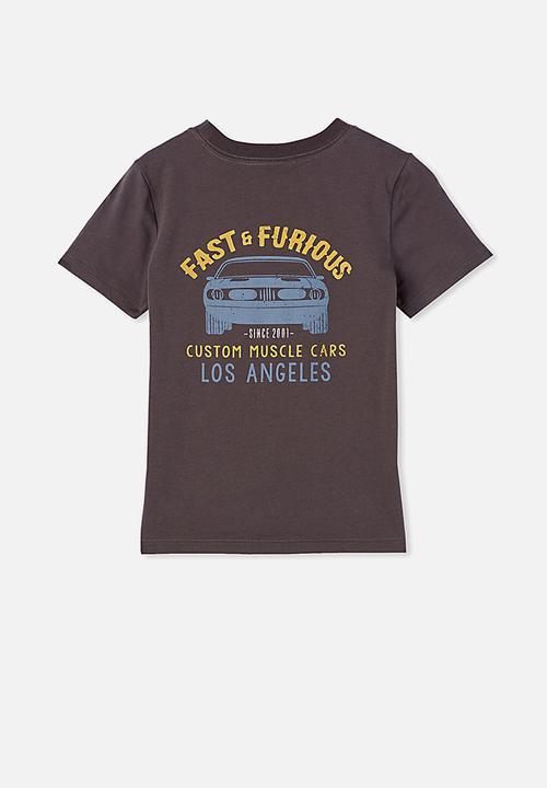 Cotton On - Co-lab short sleeve tee - charcoal 