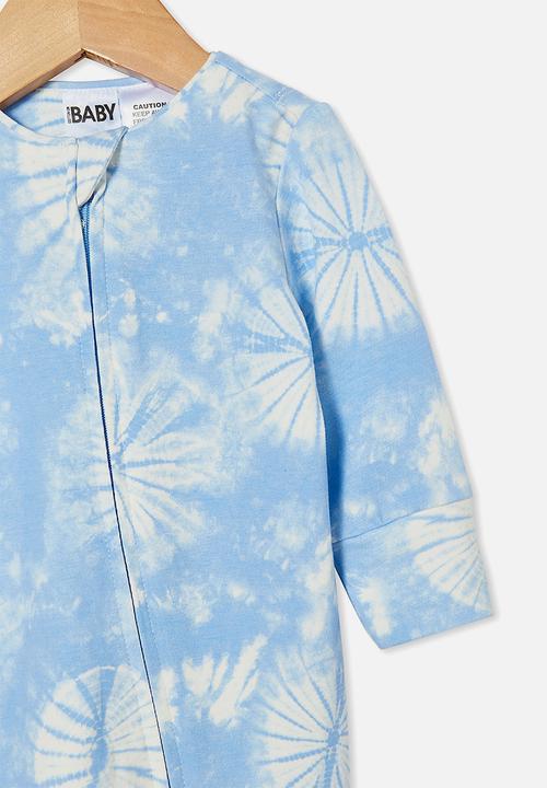 Cotton On - The long sleeve zip romper - blue 