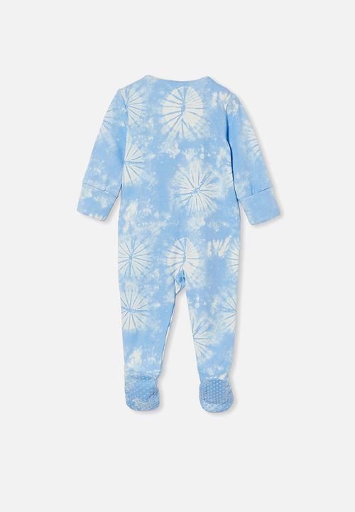 Cotton On - The long sleeve zip romper - blue 