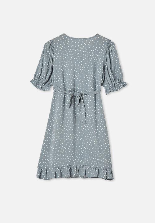 Free by Cotton On - Malu short sleeve dress - steel 